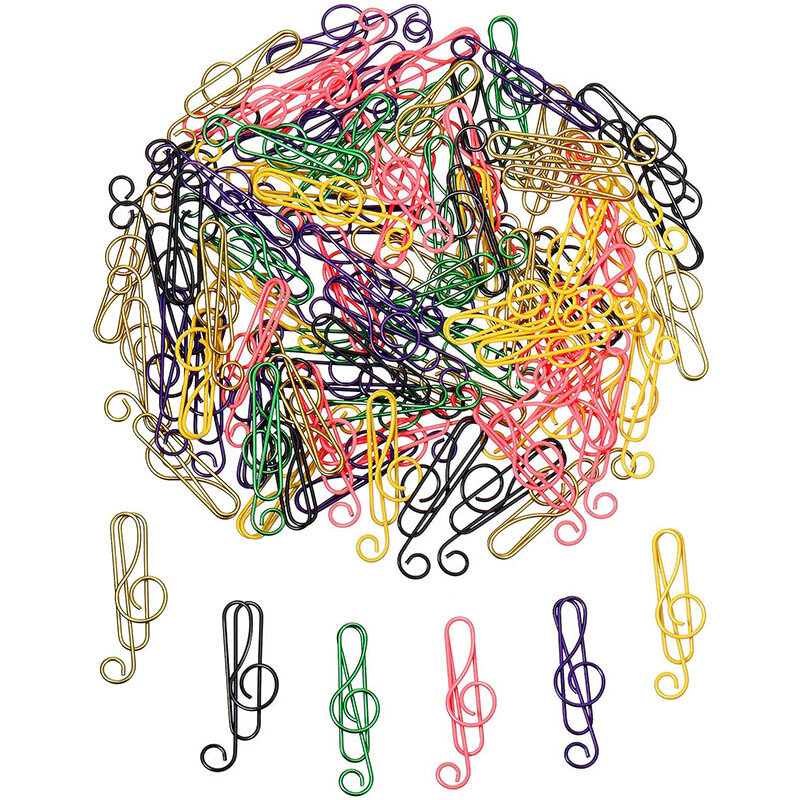 12Pcs Paperclips Duurzaam Roestvrij, Muziek Vorm Paperclips Voor Bladwijzer Kantoor School Document Organiseren Notebook Agenda