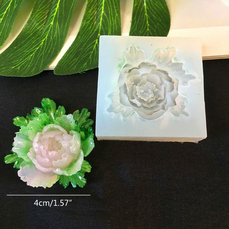 Moule à fleurs 3D en Silicone, 10 Styles, résine camélia pivoine marguerite fleur de Lotus pendentif bijoux outils de fabrication, moules en résine époxy