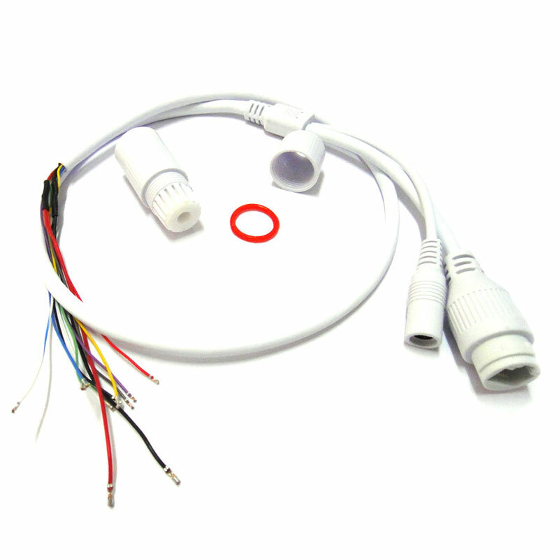CCTV POE IP network Camera PCB Module video power cable 60cm RJ45 female connector with Terminlas