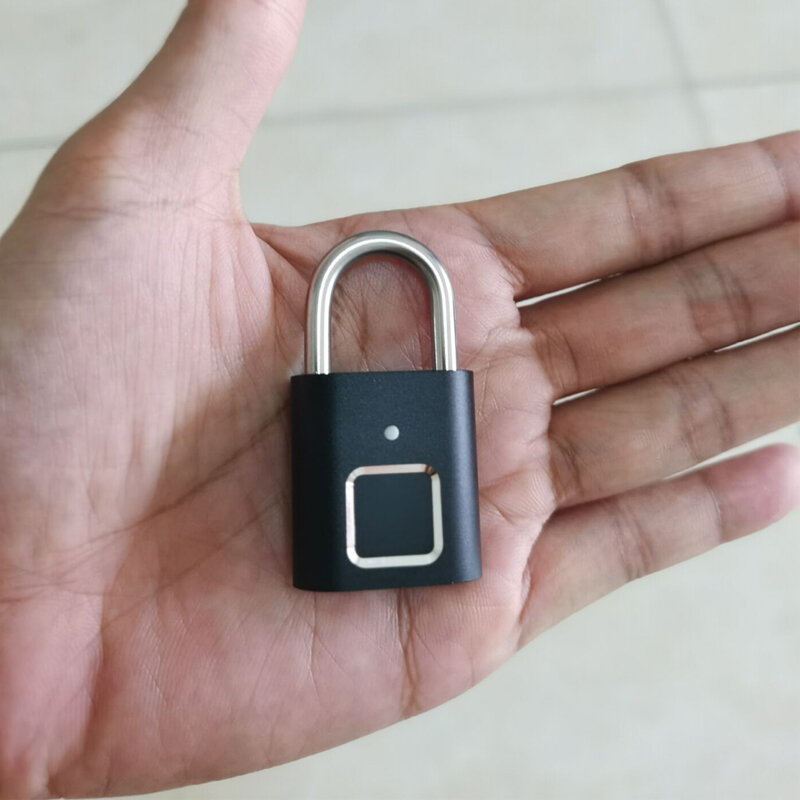 Zamek do drzwi z czytnikiem linii papilarnych kłódka USB akumulator Mini torba Smart Home odcisk palca zamki darmowa wysyłka do brazylii electronics