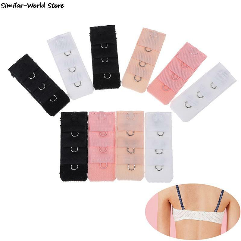 Extensor de sujetador de nailon para mujer, banda de sujetador suave con 3 filas, 2 o 1 hilera, extensión elástica, 5 o 10 piezas