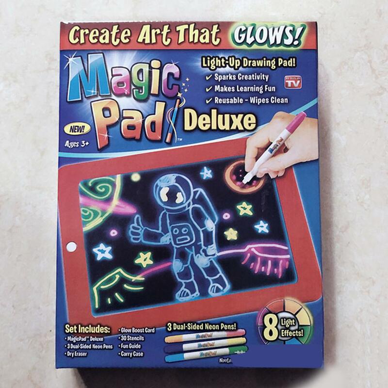 Kuulee 3D magiczna tabliczka do rysowania LED Light Luminous Board rozwój intelektualny zabawka dla dzieci malowanie narzędzie do nauki