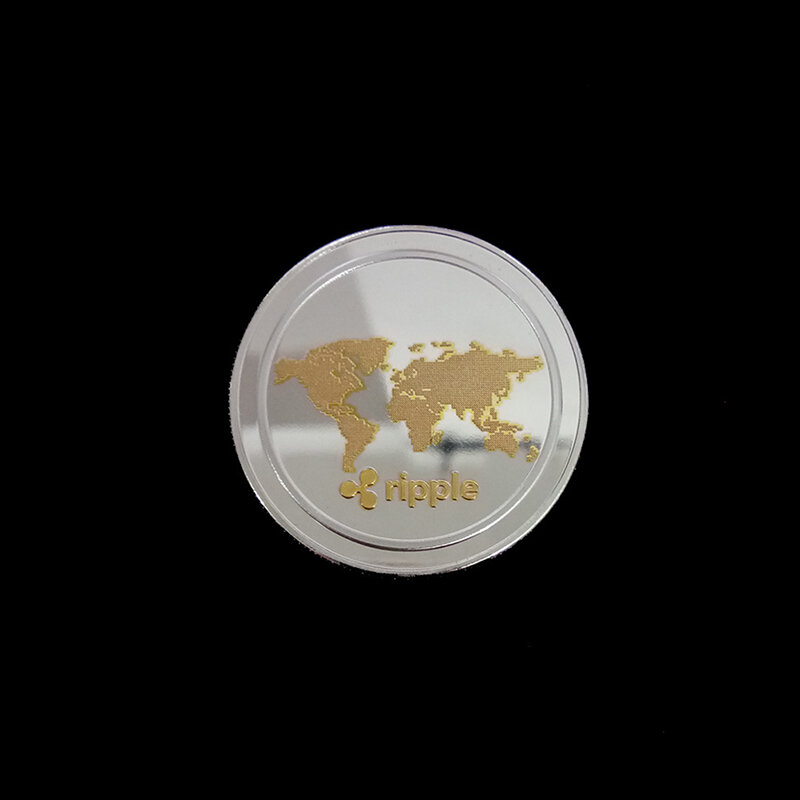 1 Piece Gold Plated Ripple Coin XRP CRYPTO Commemorative Ripple XRP Collector's Coin New Gold Silver Plated Iron Art Collection