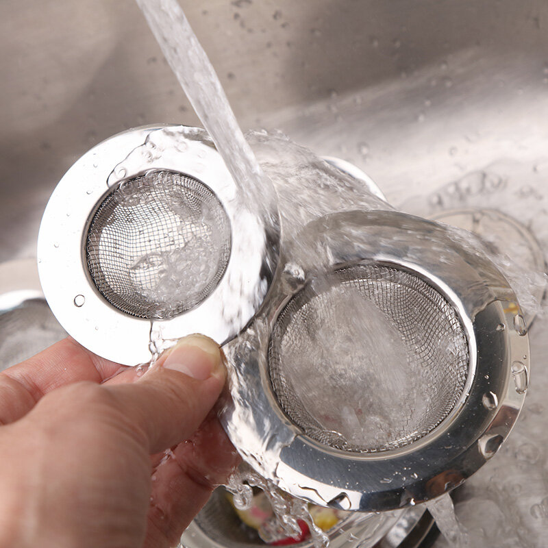 Stainless Steel Sink Filter Home Kitchen Bathtub Bathroom Sewer Floor Drain Outfall Anti-Clog Slag Strainer Barrier Accessories
