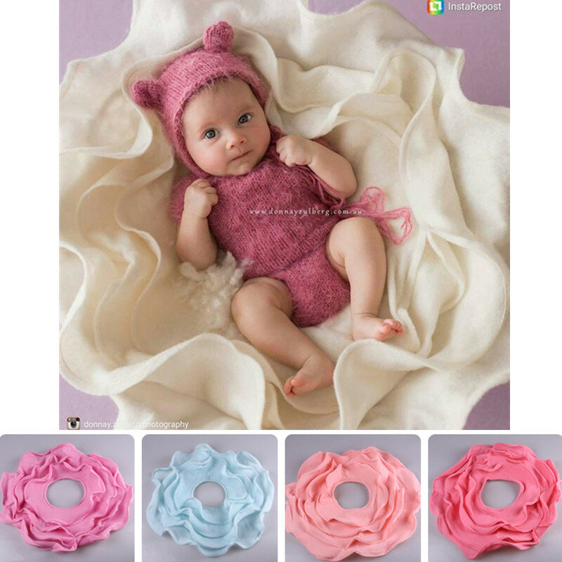 Bebê menina fotografia adereços cashmere macio rosa flor cobertor flokati recém-nascido photo shoot acessórios esteiras fundo almofada