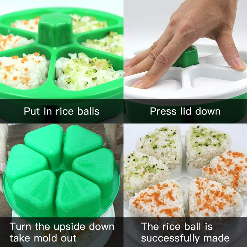 DIY Sushi Mold Onigiri Rice Ball Food Press Triangular Sushi Maker Mold Sushi Kit Japanese Kitchen Tools Bento Box Accessories