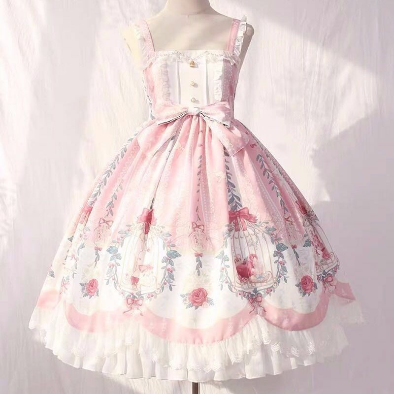 Lolita Dress Sweet Classic Style Dream Bead Pendant Wave Jsk Retro Victorian Noble Dress Kawaii Girl Gothic