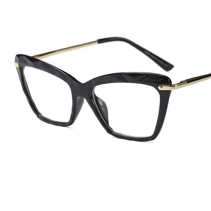 Montura de gafas cuadradas a la moda para mujer, lentes de marca Sexy con forma de ojo de gato, óptica, para ordenador
