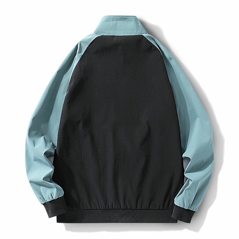 Куртка мужская с воротником-стойкой, модная простая повседневная спортивная из полиэстера, на молнии, Корейская уличная одежда, весна-осень 2021
