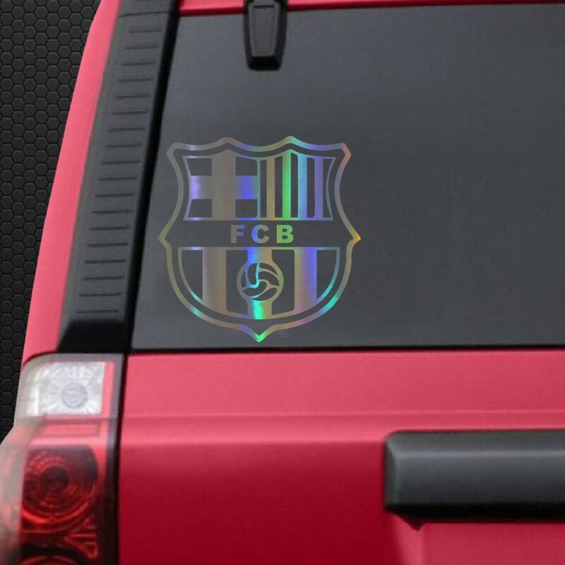 Etiqueta engomada impermeable del coche del Club de fútbol divertido adhesivo para coche reflectante a láser etiqueta engomada del coche del vinilo 3D estilo del coche