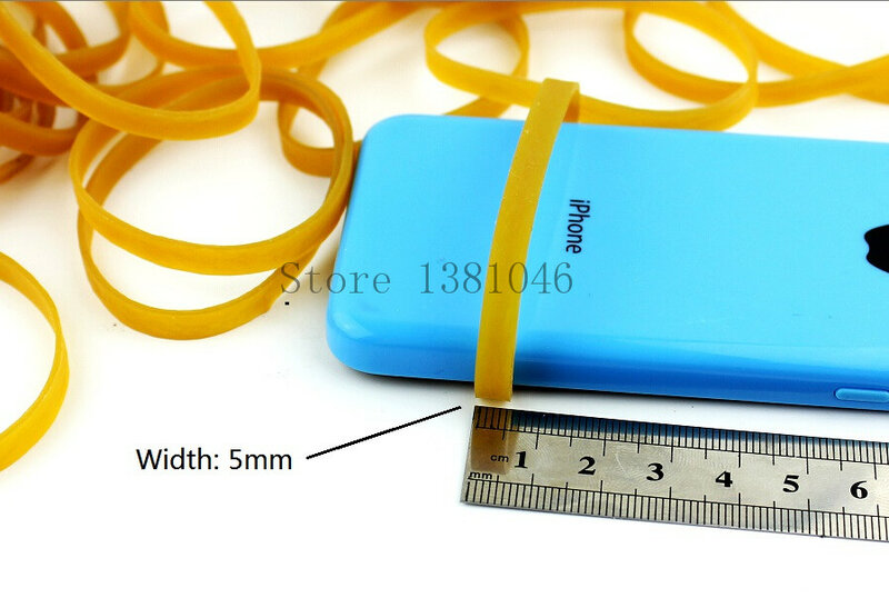 Elastico elastico marrone largo 5mm per imballaggio affrancatura imballaggio forniture per ufficio 20/50/100/200-scegli quantità e dimensioni