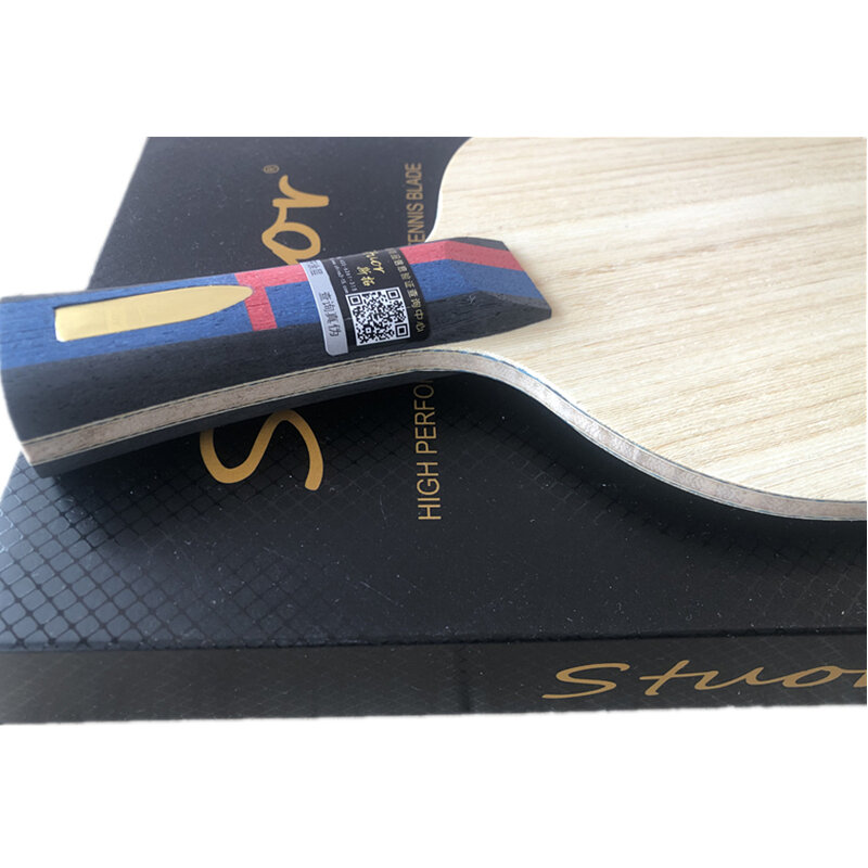 Stuor 7Plys Alc Carbon Fiber Tafeltennis Blade Ping Pong Racket Snelle Aanval Tafeltennis Accessoires Gouden Logo