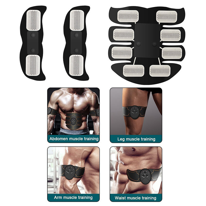 EMS-Éthiculateur musculaire électrique aste par USB, appareil de massage abdominal, tonifiant amincissant pour le corps, équipement de gymnastique à domicile