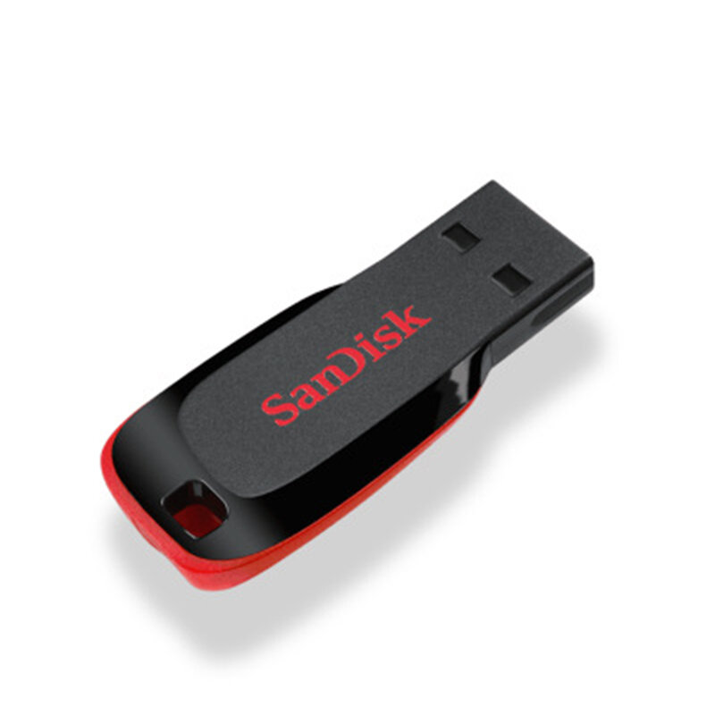 오리지널 SanDisk Cruzer Blade CZ50 USB 플래시 드라이브 128GB 64GB 32GB 16GB 펜 드라이브 USB 2.0 지원, 공식 인증