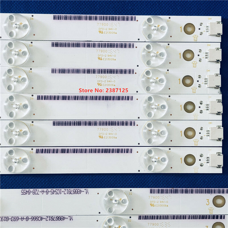 12 Buah Strip LED untuk GJ-2K15-D2P5-480-D611-V3 LB48007 LB48015 V1 V0_00 3B7450001EA0 BDL4830QL 48PFT5500/12