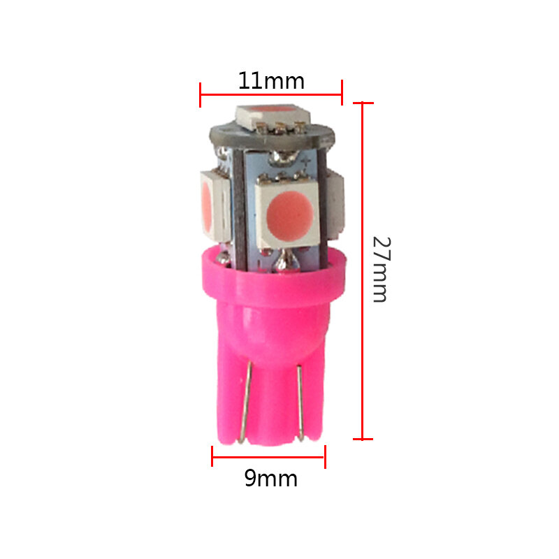 Luz LED para máquina de Pinball T10, 6,3 V, 194 V, 168, 5050, condensadores para coche, Bombilla de lectura con indicador de liquidación piloto, 5SMD, DC6V, 50 Uds.