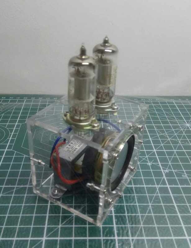 เครื่องขยายเสียงหลอด1A2 + 2P2 2 DC มิเตอร์วัดโคมไฟเดี่ยว Amp Miniature เครื่องขยายเสียงหลอดเครื่องขยายเสียง