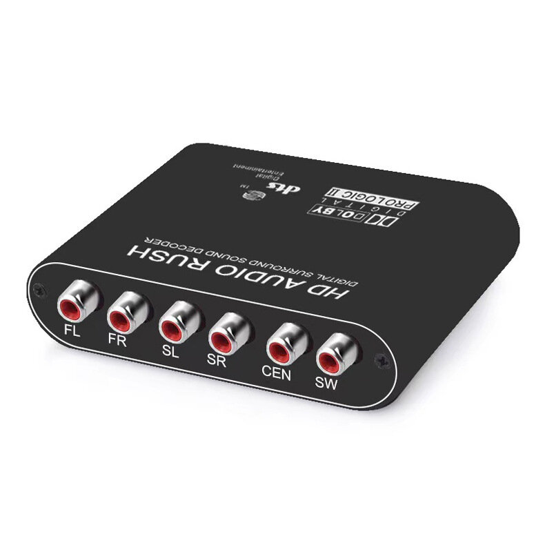 Decodificador de audio SPDIF Coaxial a RCA DTS AC3, amplificador digital óptico, convertidor y amplificador analógico, HD, 5,1 canales