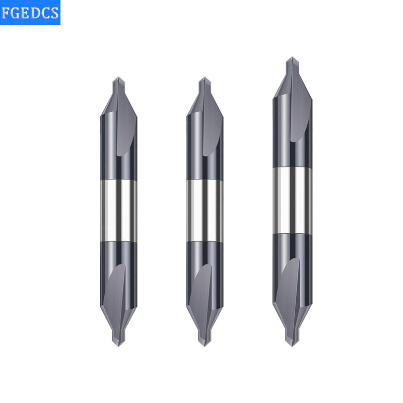 HRC58 ° Wolfram Stahl-Center Bohrer 60 Grad Hartmetall Spot Bohrer 0,4 0,5 1 2,0 2,5mm 6mm Doppel-kopf Metall Bohrer CNC Werkzeuge