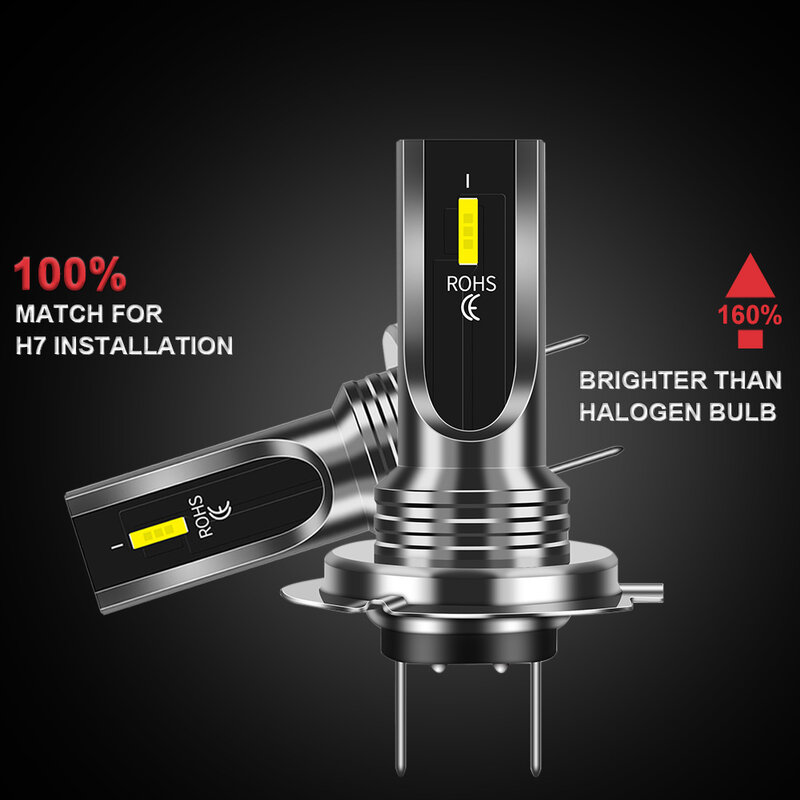 Bombillas Turbo LED para faros delanteros de coche, luces antiniebla de conducción, H4, H7, H11, H1, 3000K, 6000K, 12000K, 9005, HB3, 9006, HB4, H8, 2 uds.