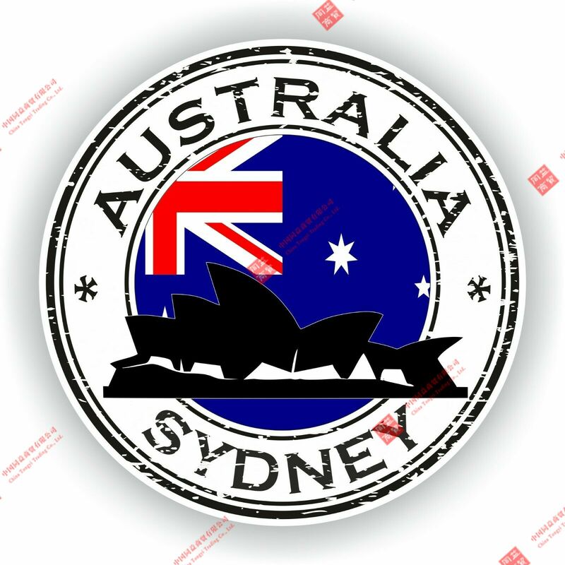 Stiker Mobil Menarik Australia Sydney Stempel Opera Segel Aksesori Mobil Vinil PVC Sepeda Motor