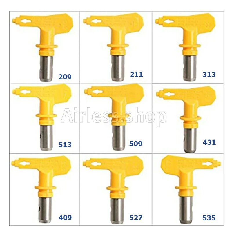 Airless gelb Tipps 209/211/313/513/509/431/409/527/535 stahl spitze dichtung für Hochdruck spritzpistole, roten Sitz Schutz, Spray Guide