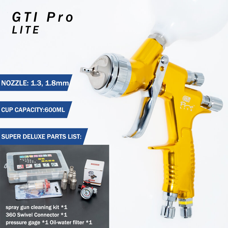 High Quality Spray Gun For Cars GTI Pro Painting Gun 1.3/1.8mm Nozzle Paint Gun Water Based Air Spray Gun Airbrush