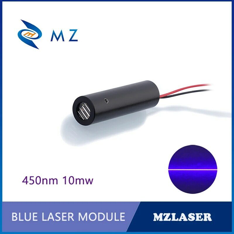 Módulo de diodo de laser de linha azul, 450nm, 10mw, 110 graus, industrial apc