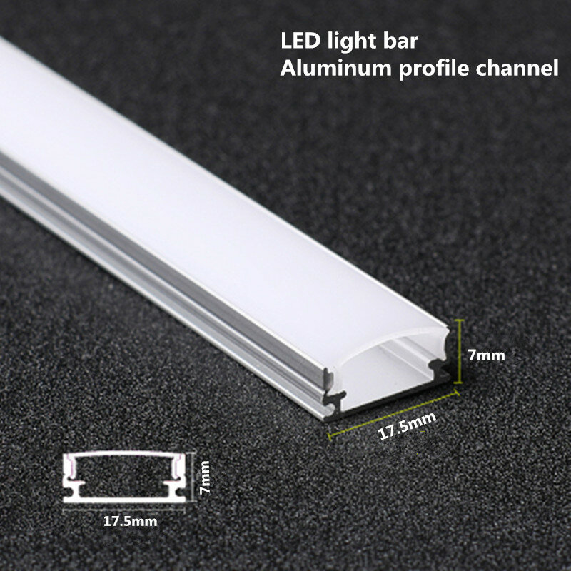 Tira de luces LED para armario de cocina, lámpara de 2-30 unids/lote, 0,5 m/unids, perfil de aluminio para 5050, 3528, 5630, blanco lechoso