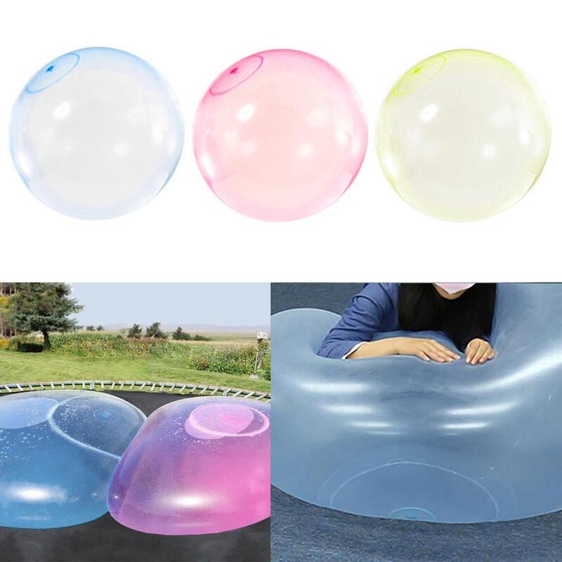 Bola de burbujas para niños al aire libre, de aire suave, Bola de burbujas, juguete, juego de fiesta divertido, regalo para niños, regalo inflable