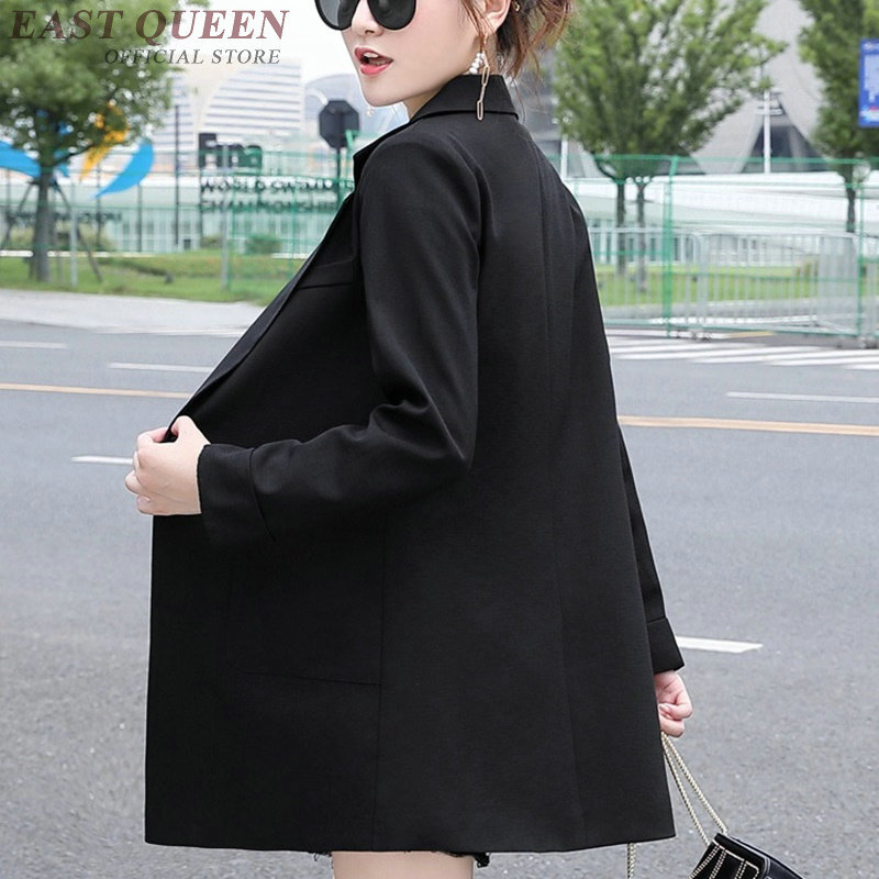 Frauen Blazer 2019 Herbst Frauen Mode Lange Jacke Knopf Damen Büro Tragen Koreanische Anzüge Für Frauen Robe Blazer DD2290