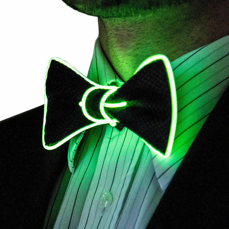 2020 New Men's Bow Tie Men LED Wire Necktie Bowtie Luminous Flashing Light Up Bow Tie For Club Party