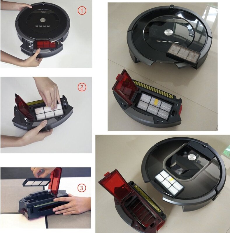 Комплект пополнения для пылесоса iRobot Roomba 805, 860, 870, 871, 880, 890, 960, 980, запасные части, фильтры, боковые щетки