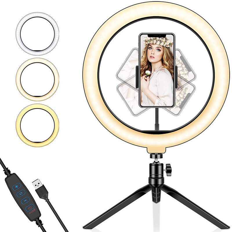 Live broadcast light 10 inch ring light, anchor beauty light ring light, live light 26cm fill light