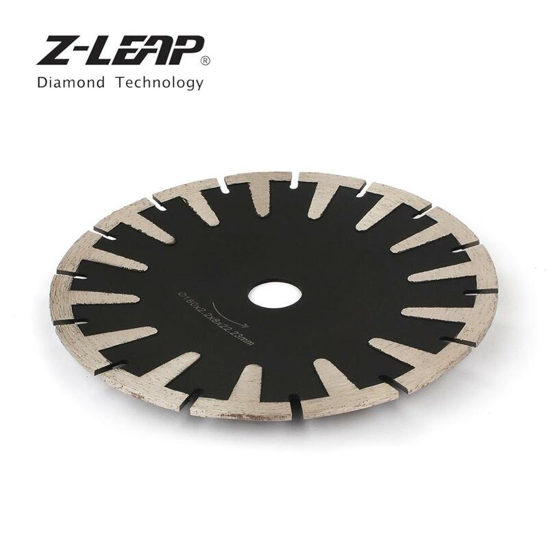 Z-LEAP 7 นิ้วเพชรเว้าตัดเลื่อยวงเดือนติดตั้งกระจกไดมอนด์ใบเลื่อย T ส่วนป้องกันหินอ่อนหินแกรนิตตัดเครื่องมือ