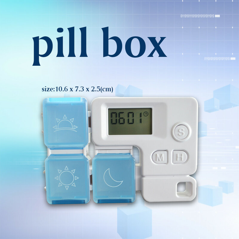 GREENWON-pastillero organizador de pastillas, caja de medicina, contenedor de píldoras de medicamentos, caja redonda de almacenamiento de plástico