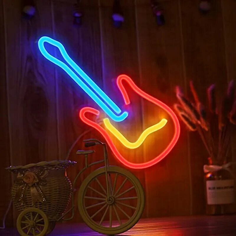 Настенный светодиодный неоновый светильник с цветной панелью, для праздничных вечеринок, украшения детской комнаты, неоновая лампа с питан...