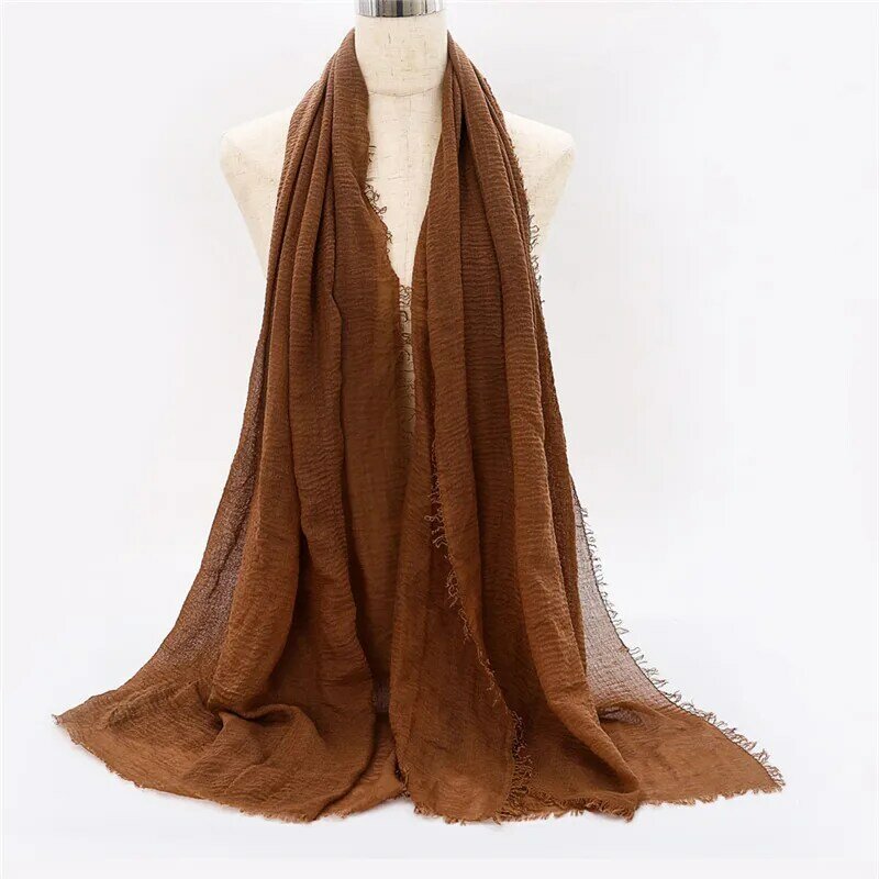 Bufanda de algodón suave para mujer, hijab musulmán, chales y envolturas islámicas, 70x180cm, precio al por mayor