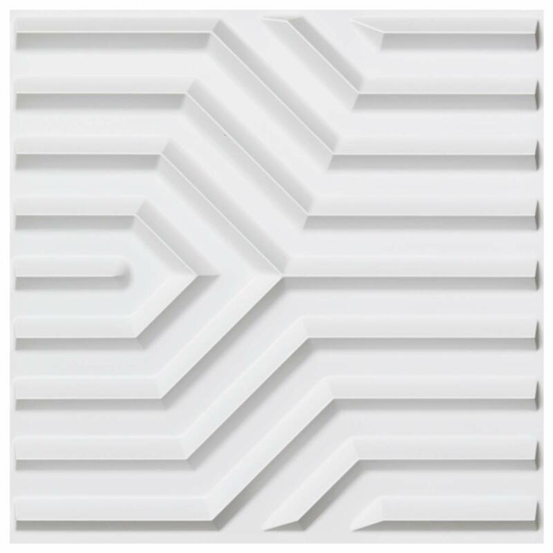 Art3d 50x50cm 3D Plastic Wall Panels Geometric Mate Pattern Pack of 12 Tiles for Bedroom  Living room Wall Decoration