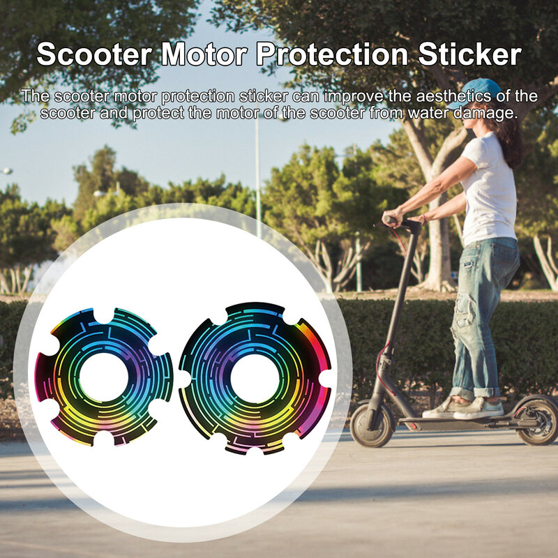 Pegatina de protección para Motor de patinete, película reflectante para rueda de Scooter, impermeable, para Xiaomi M365/1s/pro/pro2