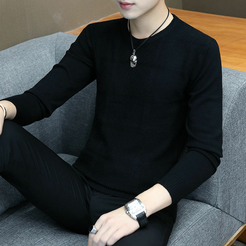 Spring Autumn New Arrival Soft Pullovers Knitwear Solid Color V Neck Sweater Pullover Men Clothing Knitted Pull Homme Y739