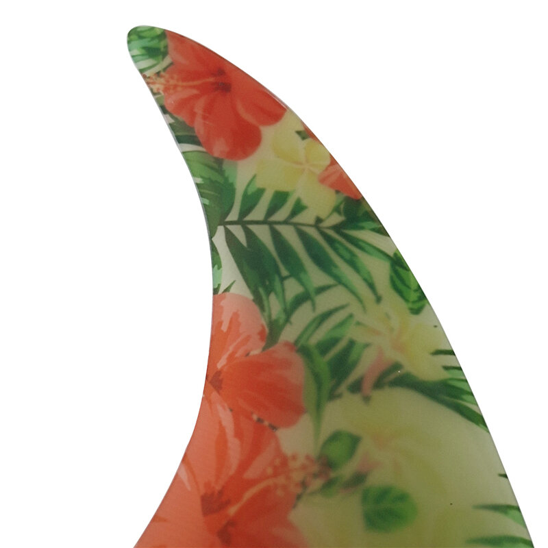 Yepsurf-aleta de fibra de vidrio para tabla de Surf, aleta Central de 9,5 pulgadas, Color de tela de flores