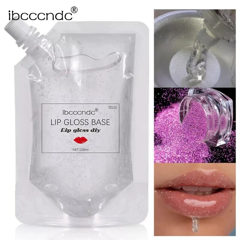 Brillo de labios transparente de 100ml, Base de aceite DIY, Gel de materia prima para brillo de labios, lápiz labial líquido hecho a mano, venta al por mayor