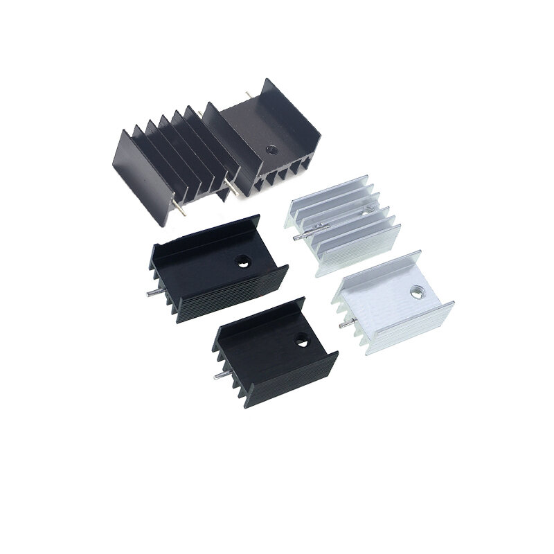 5 TEILE/LOS Aluminium Kühlkörper Kühler Kühlkörper Kühlung Für Elektronische Chip IC Kühlkörper Transistor Heizkörper TO220 MIT 1PIN 2PIN