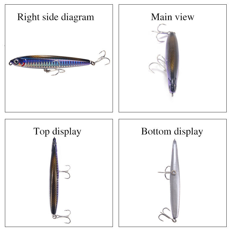 Тонущая рыболовная приманка-карандаш, вес 10-24 г, искусственные аксессуары для рыбной ловли, приманка для троллинга