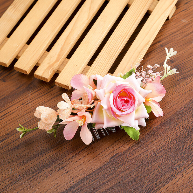 MOLANS-peine de flores para el cabello, accesorio de estimulación de bayas naturales, tocado Floral, exquisito, hoja de rosa, novia y boda, novedad de 2020