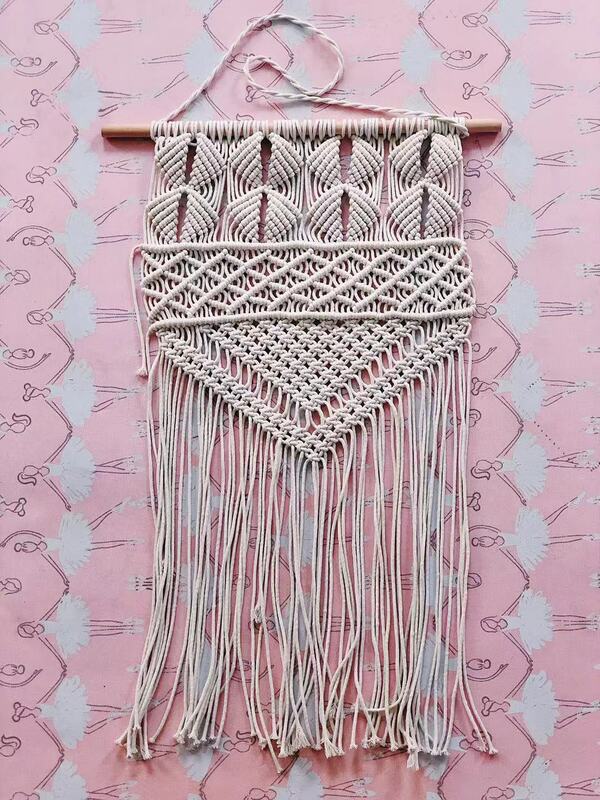 壁掛け木綿糸の手不織布タペストリー a6298