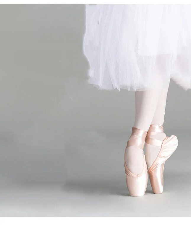 Sepatu Ballet Pointe Profesional Wanita Perempuan Perempuan Sepatu Balet Satin dengan RibbonsProfessional Sepatu Ballet Pointe Perempuan Wanita