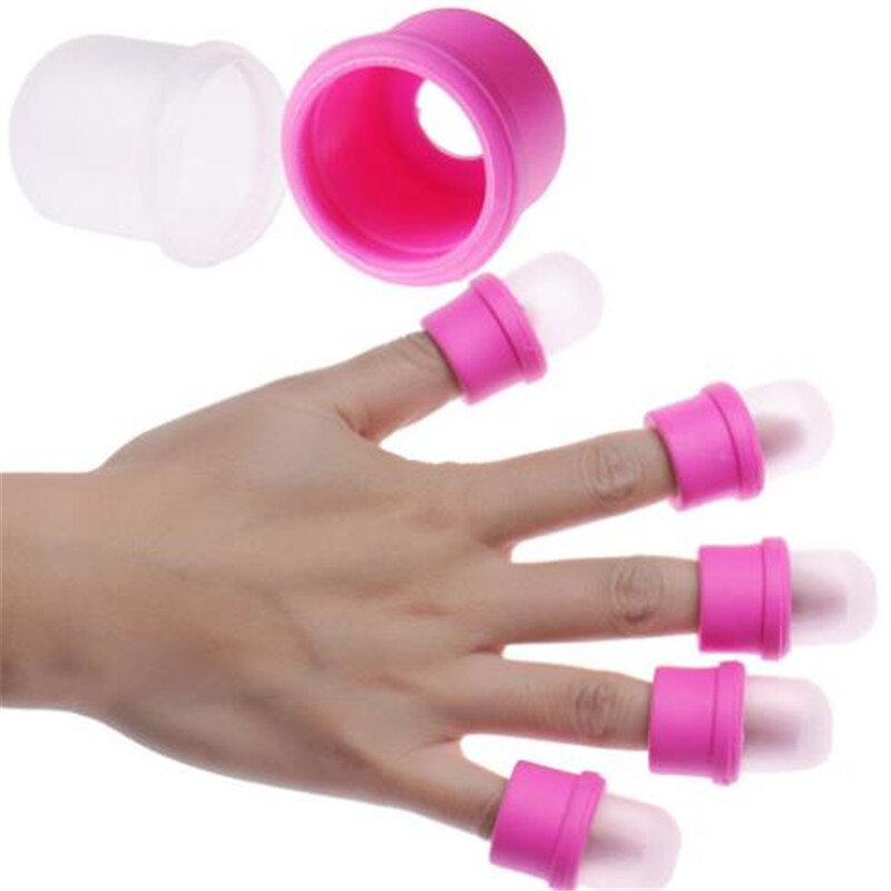 Clip de tapa de plástico para uñas, removedor de esmalte de uñas de Gel UV, envoltura para dedos de los pies, herramienta de manicura, venta al por mayor, 5, 10, 20 piezas