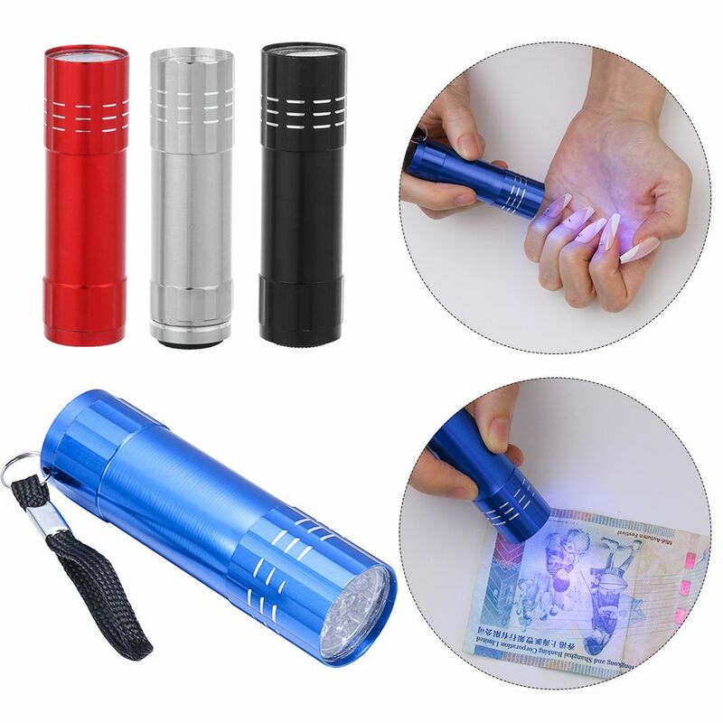 Mini asciuga unghie 9 luci a LED torcia lampada UV Gel per unghie portatile strumento per Manicure ad asciugatura rapida